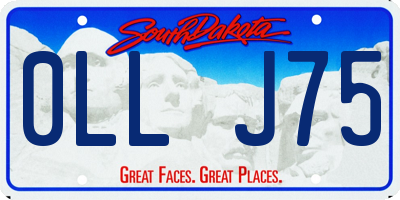 SD license plate 0LLJ75