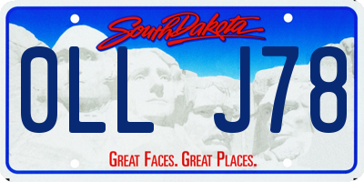 SD license plate 0LLJ78