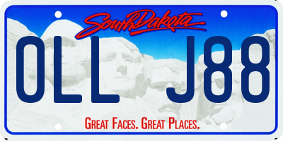 SD license plate 0LLJ88