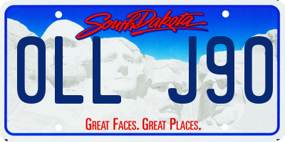 SD license plate 0LLJ90