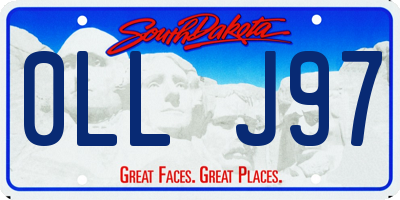 SD license plate 0LLJ97