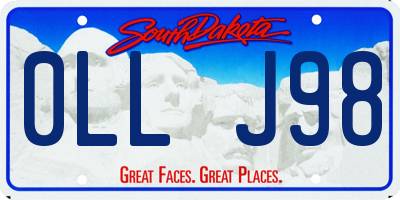 SD license plate 0LLJ98