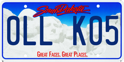 SD license plate 0LLK05