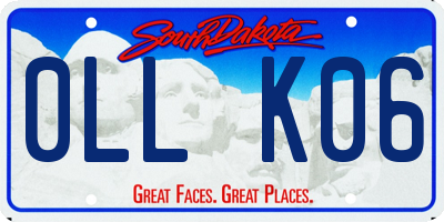 SD license plate 0LLK06