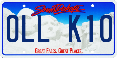 SD license plate 0LLK10