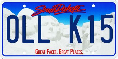 SD license plate 0LLK15