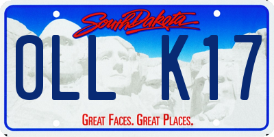 SD license plate 0LLK17