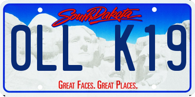 SD license plate 0LLK19