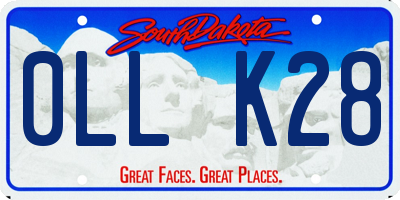 SD license plate 0LLK28