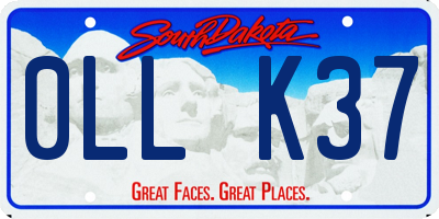 SD license plate 0LLK37