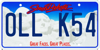 SD license plate 0LLK54