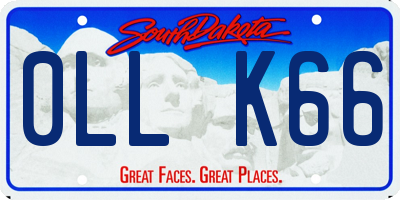 SD license plate 0LLK66