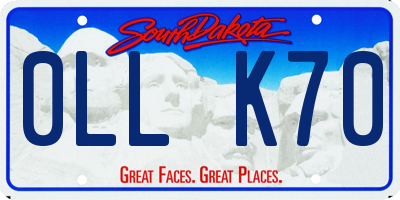SD license plate 0LLK70