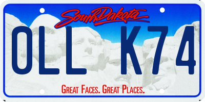 SD license plate 0LLK74