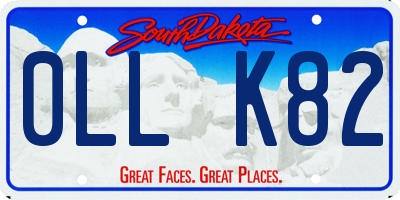 SD license plate 0LLK82