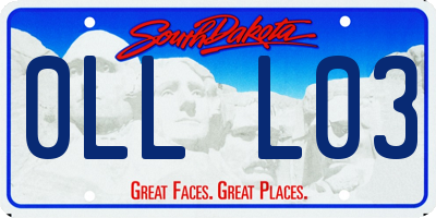 SD license plate 0LLL03