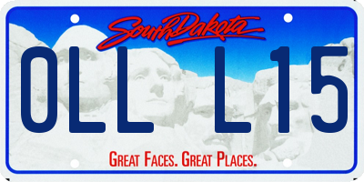 SD license plate 0LLL15