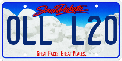 SD license plate 0LLL20