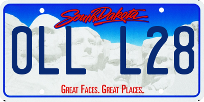 SD license plate 0LLL28