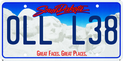 SD license plate 0LLL38