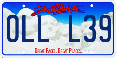 SD license plate 0LLL39