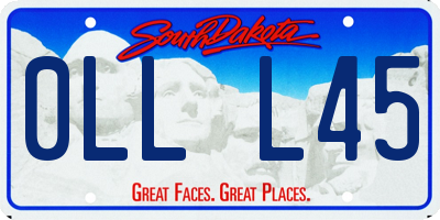 SD license plate 0LLL45