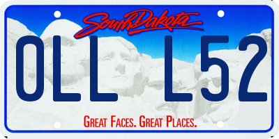 SD license plate 0LLL52