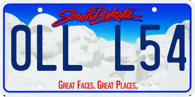 SD license plate 0LLL54
