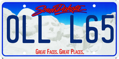 SD license plate 0LLL65