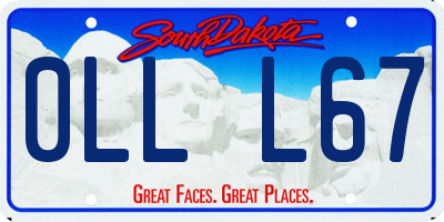 SD license plate 0LLL67