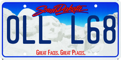 SD license plate 0LLL68