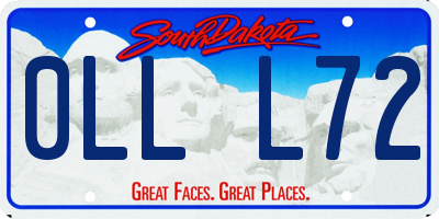 SD license plate 0LLL72