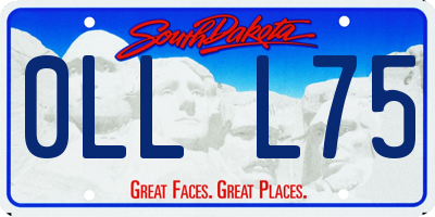 SD license plate 0LLL75