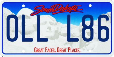 SD license plate 0LLL86