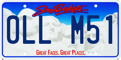 SD license plate 0LLM51