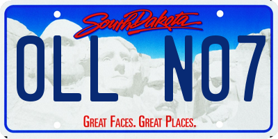 SD license plate 0LLN07