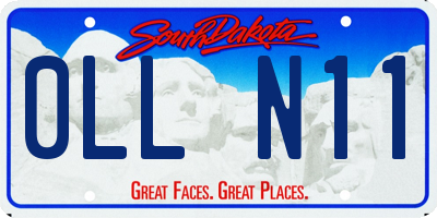 SD license plate 0LLN11