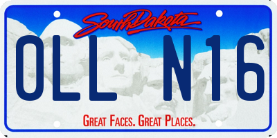 SD license plate 0LLN16