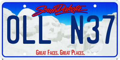 SD license plate 0LLN37