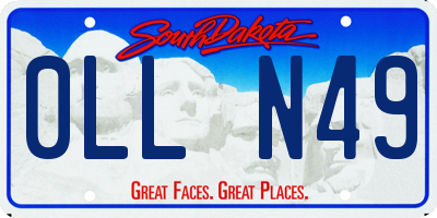 SD license plate 0LLN49