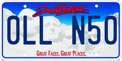 SD license plate 0LLN50