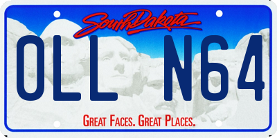 SD license plate 0LLN64