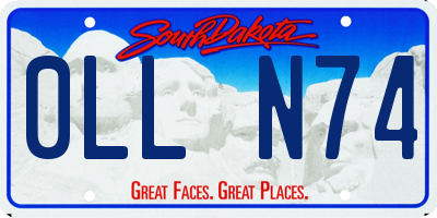 SD license plate 0LLN74