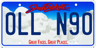 SD license plate 0LLN90