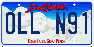 SD license plate 0LLN91