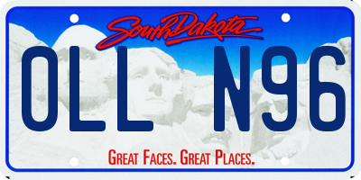 SD license plate 0LLN96