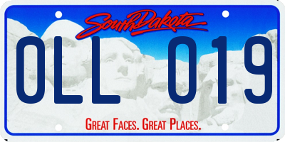 SD license plate 0LLO19