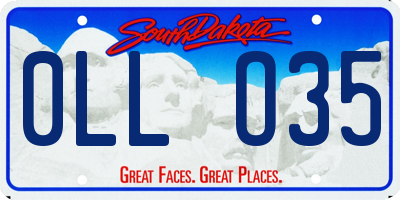 SD license plate 0LLO35
