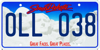 SD license plate 0LLO38