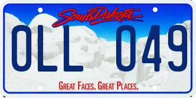 SD license plate 0LLO49